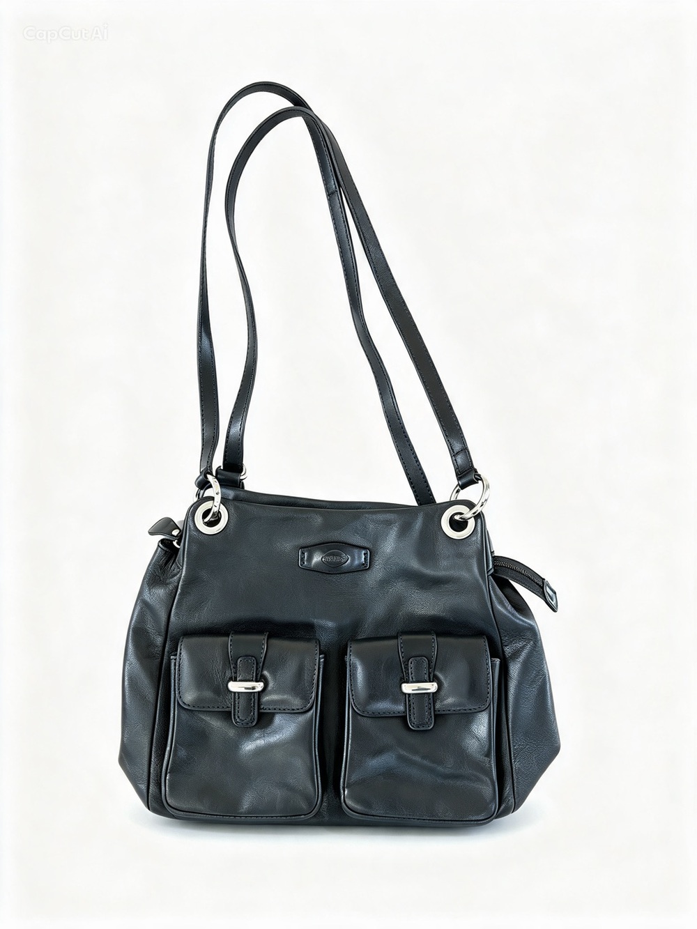 The Trend Italian Leather Multi Pocket Convertible Crossbody Shoulder Bag